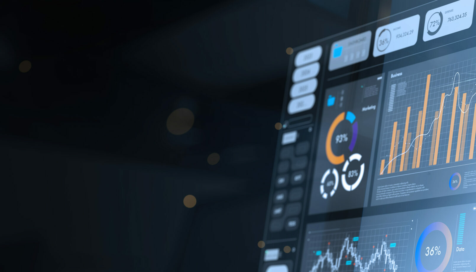 Interface numérique affichant des indicateurs de performance pour le pilotage de la production industrielle